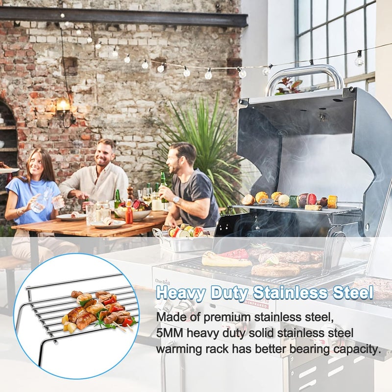 Adviace 65054 Grill Warming Rack for Weber Genesis 300 Series, Genesis E310, E320, E330, S310, S320, S330, Stainless Steel Warming Grates Replacement for Weber Genesis Grill Parts, Weber 81323, 62749. - Image 4
